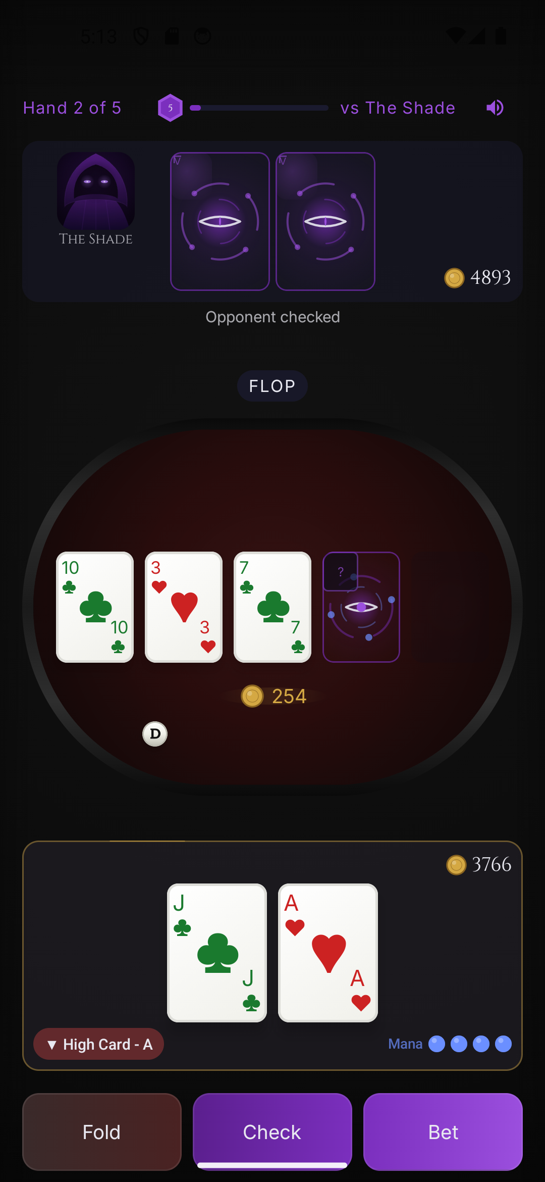 The poker table