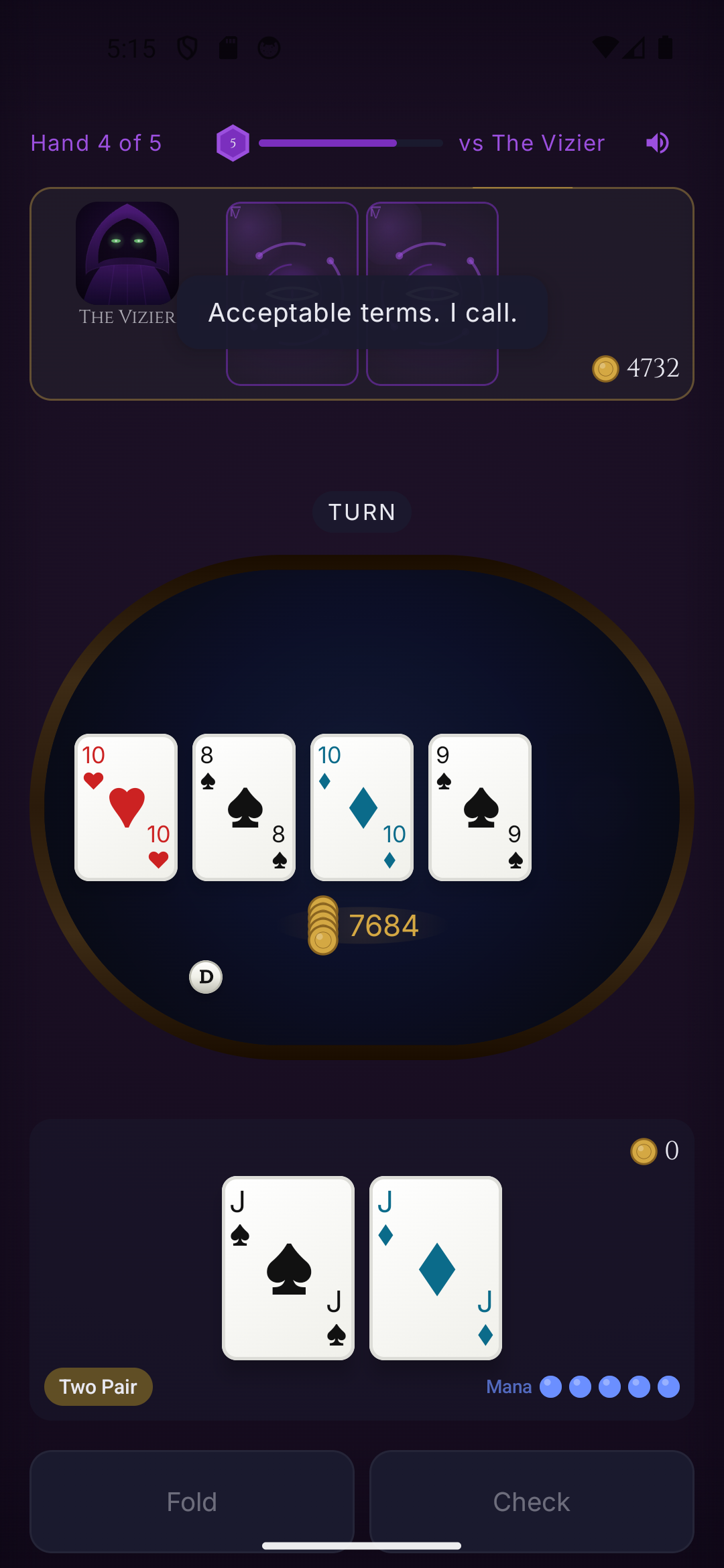 All-in moment at the table